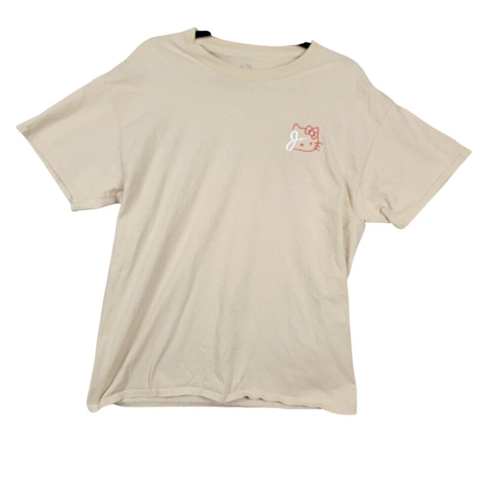 Hello Kitty x Japangeles Sanrio Collab Graphic Tee Cream Large Preowned